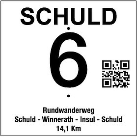 Wegelogo Rundwanderweg Nr. 6 Schuld