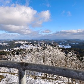 Fernblick Winterlandschaft
