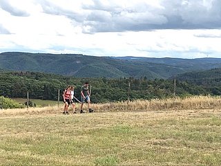 Wanderer auf dem Hasenberg