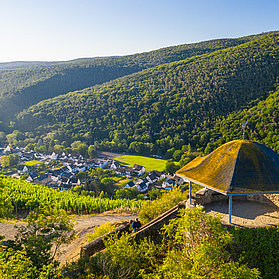 Aussichtspavillon, Ahrtal, Bunte Kuh, Panoramablick, Walporzheim, Rotweinwanderweg