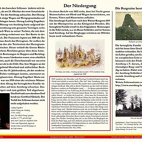 Legende zum Plan der Festung Arenberg