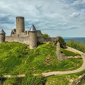 Blick auf die Burgruine Nürburg