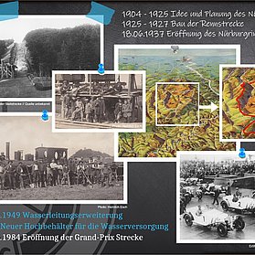 Infotafel Bau des Nürburgrings | Kleine Burgrunde