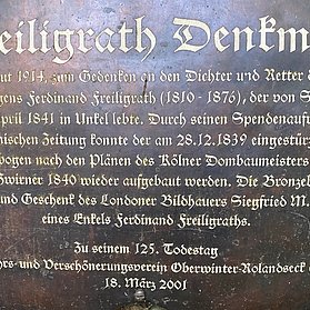 Gedenktafel am Freiligrath-Denkmal