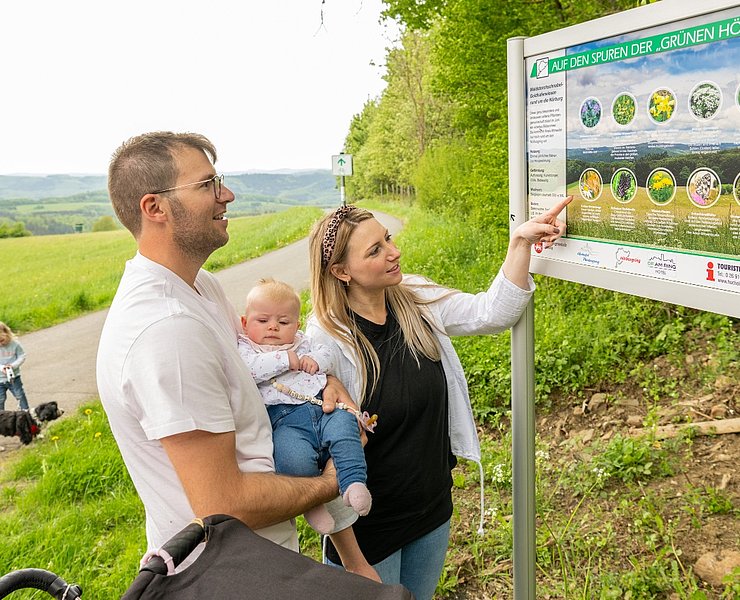 Infotafel "Auf den Spuren der grünen Hölle"