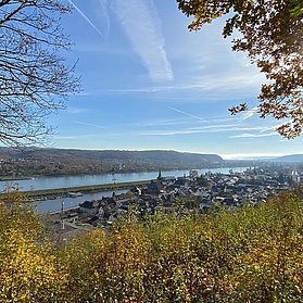 Der Ausblick auf Oberwinter vom Friedrichsberg aus.