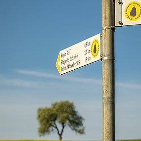 Beschilderung am Weg