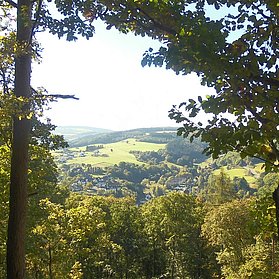 Ausblick von der Clemens-de-Lassaulx-Hütte auf Adenau