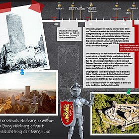 Infotafel Kleine Chronik der Nürburg | Burgrunde
